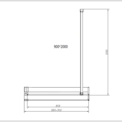 Душевая перегородка Vincea Walk-In HR VSW-4HR900CG 90 см, хром, стекло тонированное