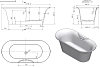 Ванна из искуственного камня Astra-Form Монако 1010030 белый