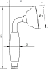 Душевая лейка Migliore Ricambi ML.RIC-33.106.BR, бронза