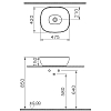 Раковина Vitra Outline Recycled 48 7994B066-0016 матовый тауп