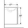 Тумба с раковиной 80 см Geberit Renova Plan 869580000-122280000 белый