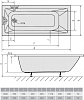 Акриловая ванна Alpen Noemi 160x70 71707