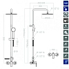 Душевая система Ramon Soler Titanium 1878RP240 хром
