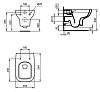 Инсталляция Ideal Standard Prosys 2.0, без кнопки, R046367 с унитазом Ideal Standard i.life A Rimless безободковый c сиденьем микролифт, T471701 , комплект, RI471702