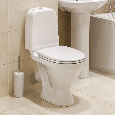 Унитаз-компакт Sanita Самарский WC.CC/Samarsky/1-P/WHT.G/S1, крышка стандарт, цвет белый