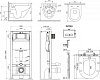 Комплект инсталляция с подвесным унитазом AM.PM Spirit 2.0 CK70HA с сиденьем микролифт + клавиша смыва + гигиенический душ + аксессуары для ванной