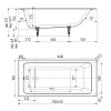 Чугунная ванна Универсал Оптима 463039 белый