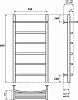 Полотенцесушитель электрический Point PN04158PE П5 500x800 с полкой левый/правый, хром