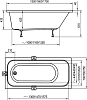 Акриловая ванна Ravak Domino 160x70 C621000000
