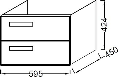 Тумба под раковину 60 см Jacob Delafon Rythmik EB1301-G1C белый