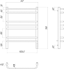 Полотенцесушитель электрический Lemark Luna LM41707Z 50x70 см, диммер справа, хром