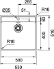 Кухонная мойка 53 см Franke Maris MRX 210-50 TL 127.0544.022, нержавеющая сталь