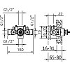 Смеситель для душа Huber Victorian ZB00720104 желтый