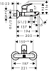 Смеситель для ванны с душем Hansgrohe Logis 71151000/71400000/26532400 хром