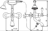 Смеситель для ванны и душа Cezares ATLANTIS-VDP-02-Sw/M, бронза