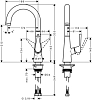 Смеситель Hansgrohe Talis S 220 72814000 для кухонной мойки, хром