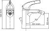 Смеситель для биде WasserKraft Sauer 7106, глянцевое золото