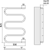 Полотенцесушитель электрический Terminus Ш-образный 500x800 4620768883965