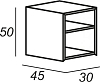 Шкафчик Cezares Space 55035 spatolato bianco