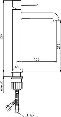 Смеситель для раковины Damixa Sirius 860220000, хром