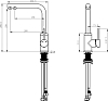 Смеситель для кухни Domaci Равенна DCB 7015 черный