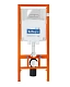 Инсталляция BelBagno с безободковым унитазом BelBagno Sfera-R BB046CHR, сиденье микролифт, клавиша хром, комплект