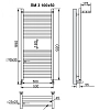 Полотенцесушитель водяной Ника Modern ЛМ 3 100/50 RAL9016 с вентилями белый