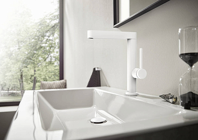 Смеситель для раковины Hansgrohe Finoris 76060700, матовый белый