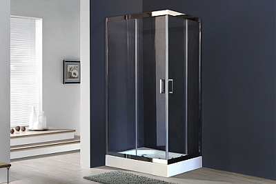 Душевой уголок 90х80 см Royal Bath HPD RB8090HPD-T-CH стекло прозрачное