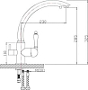 Смеситель Zorg Sanitary ZR 314 YF-33 чёрнЫЙ МЕТАЛЛИК для кухонной мойки