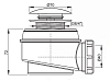 Сифон для душевого поддона AlcaPlast A465-50 хром, белый