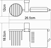 Держатель туалетной бумаги и освежителя WasserKRAFT Leine K-5059W, белый/хром