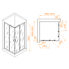 Душевой уголок RGW Passage 03083999-11 стекло прозрачное, профиль хром