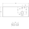 Столешница под раковину BelBagno EK-120-AS-BL-R 120 см правая, Bianco Lucido