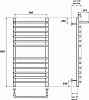 Полотенцесушитель водяной Point PN09158SP П11 500x800 с полкой, хром