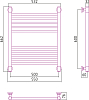 Полотенцесушитель водяной Сунержа Богема+ 60x50 прямая