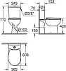 Унитаз-компакт Grohe Bau Ceramic 39428000 с бачком 39436000 с нижним подводом воды