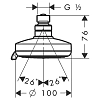 Душ верхний Hansgrohe Croma 100 27443000 хром