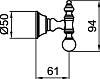 Крючок Webert Karenina КА500401015 хром