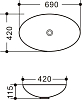 Раковина накладная Art&Max AM5273-W, белый