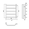 Полотенцесушитель водяной Domoterm Лаура Лаура П5 400x600-500 хром