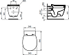 Подвесной унитаз Ideal Standard Connect AquaBlade E047901 безободковый