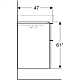 Тумба с раковиной Geberit Smyle Square 75 500.353.00.1-500.249.01.1 белый