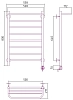 Полотенцесушитель электрический Стилье Формат 00521-8050 хром