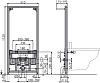 Комплект Биде STWORKI Ноттвиль K3106-2605 + Инсталляция AlcaPlast A105 /1120