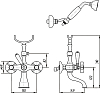 Смеситель Migliore Princeton ML.PRN-802 Ra для ванны с душем