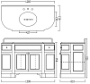 Тумба под раковину Cersanit Smart B-SU-SMA-CA55/Wh