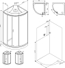 Душевая кабина AM.PM X-Joy 90x90 W88C-301-090WT64, профиль белый, стекло прозрачное