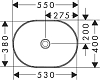 Раковина накладная Hansgrohe Xuniva U 60166450, белый