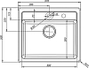 Кухонная мойка Iddis Vane G V01B571i87, черный матовый